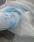 Light Blue Crystal Organza Fabric by the Yard, 60" Wide Sheer Lightweight Organza for Wedding Dresses, Event Decor, Curtains & Sewing